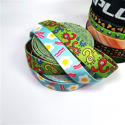 Taśma poliestrowo-nylonowa z nadrukiem